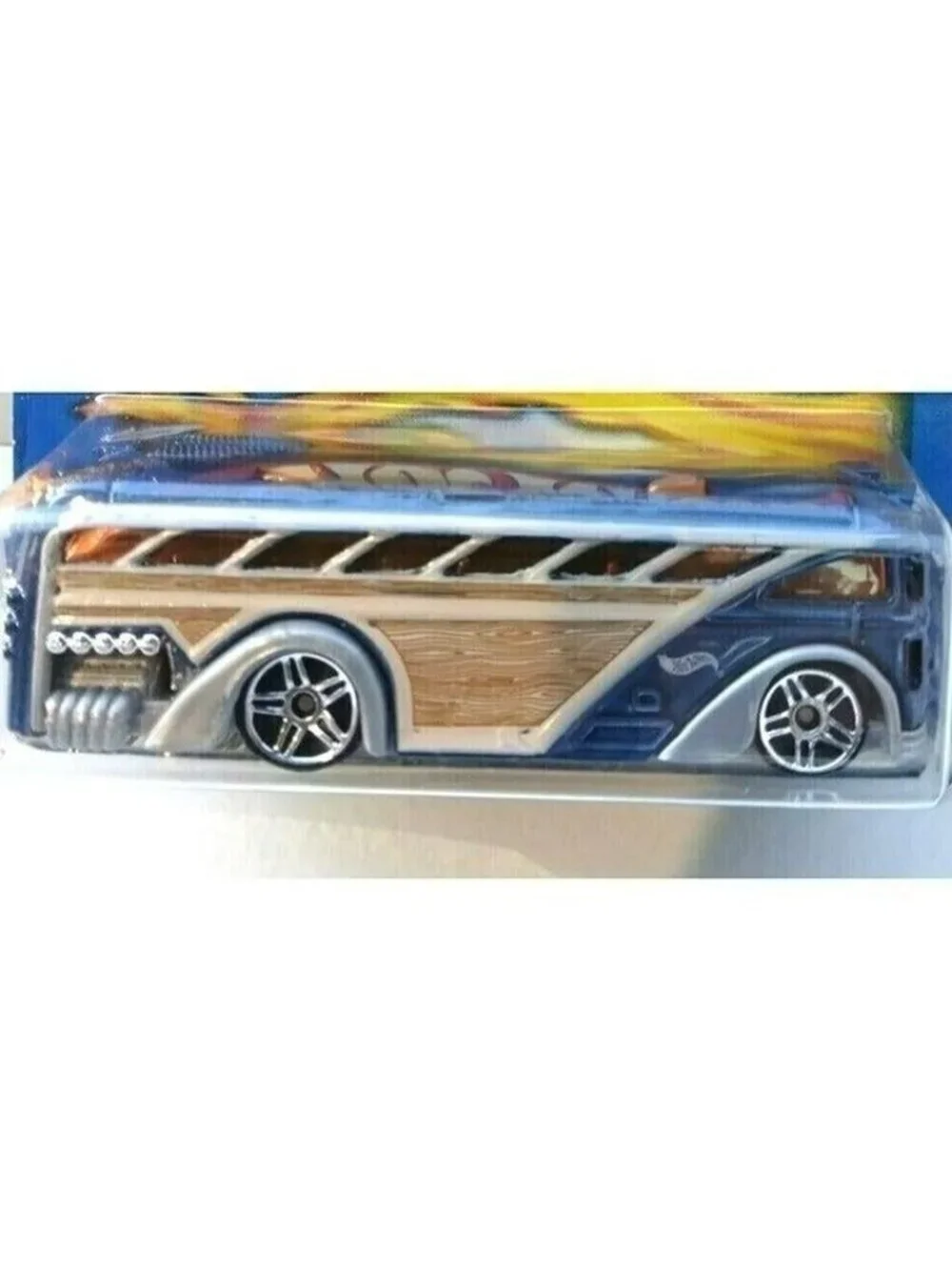 Vintage Die Cast Hot Wheels 2000 SURFIN SCHOOL BUS 1/64 Collector #181 Tan Blue